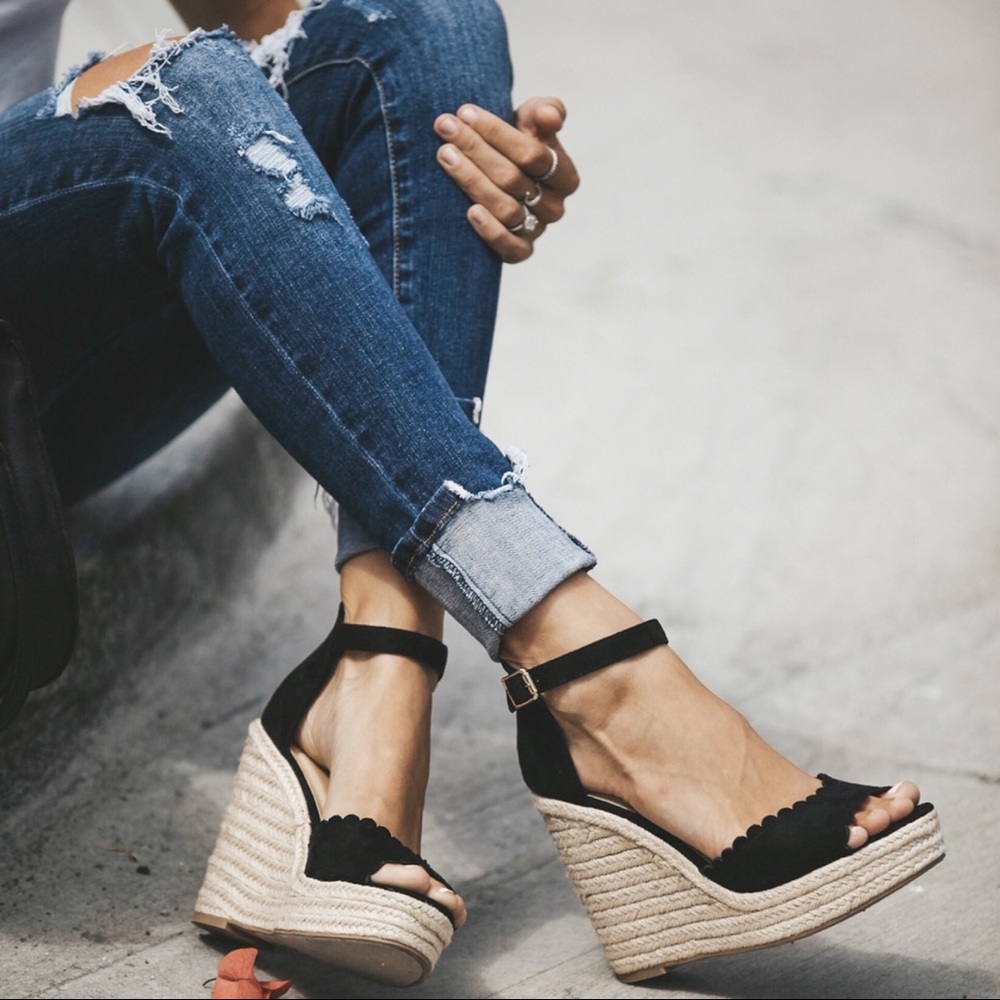 1 LEFT‼️Wedge Espadrilles - Picture 2 of 8